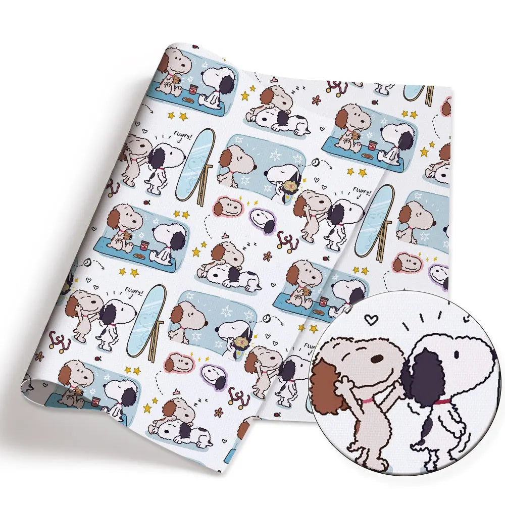 Snoopy-Cartoon-Stoff, heiß, DIY, 140 x 50 cm, handgefertigt, Nähen, Patchwork, Quilten, Babykleid, Heimtuch, bedruckter Stoff, Stoff zum Nähen, Kinderstoff