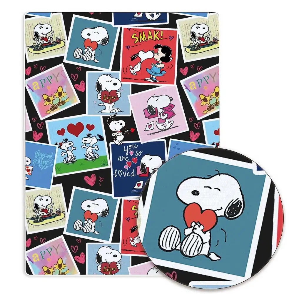 Snoopy-Cartoon-Stoff, heiß, DIY, 140 x 50 cm, handgefertigt, Nähen, Patchwork, Quilten, Babykleid, Heimtuch, bedruckter Stoff, Stoff zum Nähen, Kinderstoff