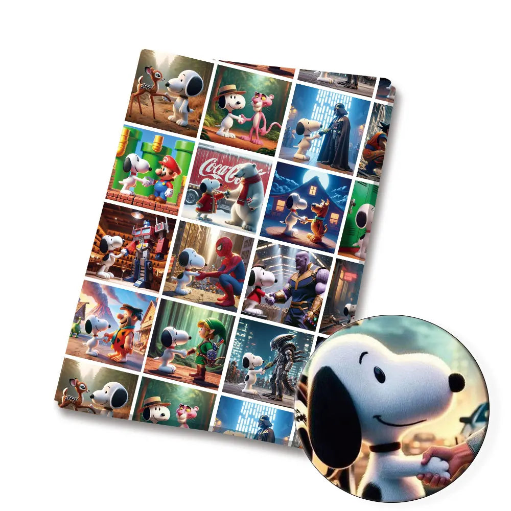 Snoopy-Cartoon-Stoff, heiß, DIY, 140 x 50 cm, handgefertigt, Nähen, Patchwork, Quilten, Babykleid, Heimtuch, bedruckter Stoff, Stoff zum Nähen, Kinderstoff