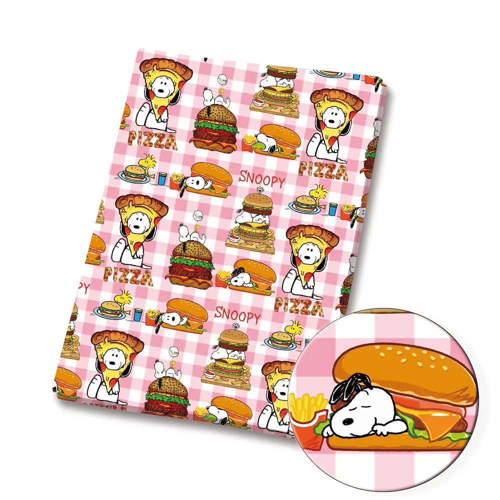 Snoopy-Cartoon-Stoff, heiß, DIY, 140 x 50 cm, handgefertigt, Nähen, Patchwork, Quilten, Babykleid, Heimtuch, bedruckter Stoff, Stoff zum Nähen, Kinderstoff