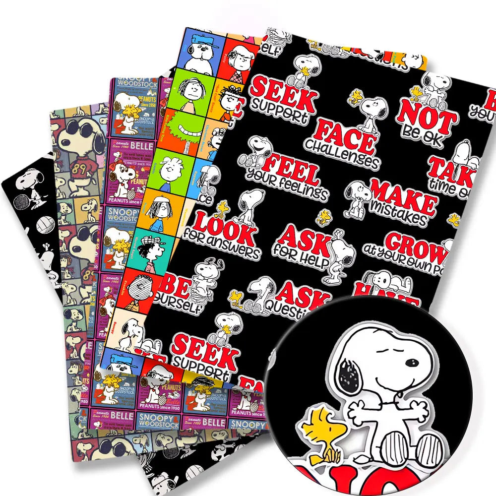 スヌーピー 漫画生地 人気 DIY 140*50cm ハンドメイド 裁縫 パッチワーク キルティング ベビードレス ホームシート プリント生地 生地 裁縫 子供用生地