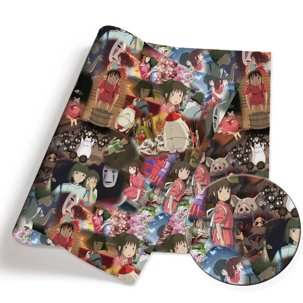 ジブリの漫画生地 人気 DIY 140*50cm ハンドメイド 裁縫 パッチワーク キルティング ベビードレス ホームシート プリント生地 生地 裁縫 子供用生地