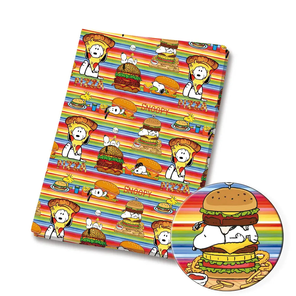 Snoopy-Cartoon-Stoff, heiß, DIY, 140 x 50 cm, handgefertigt, Nähen, Patchwork, Quilten, Babykleid, Heimtuch, bedruckter Stoff, Stoff zum Nähen, Kinderstoff