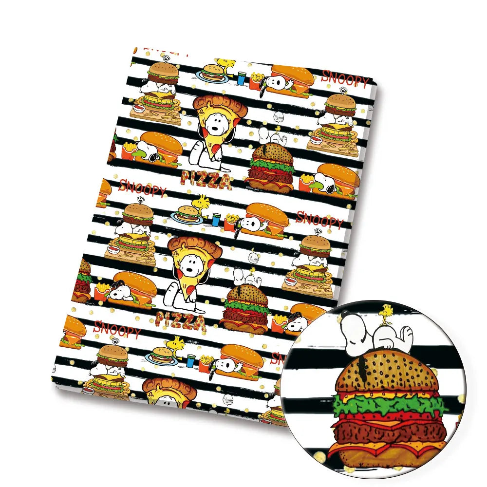 Snoopy-Cartoon-Stoff, heiß, DIY, 140 x 50 cm, handgefertigt, Nähen, Patchwork, Quilten, Babykleid, Heimtuch, bedruckter Stoff, Stoff zum Nähen, Kinderstoff