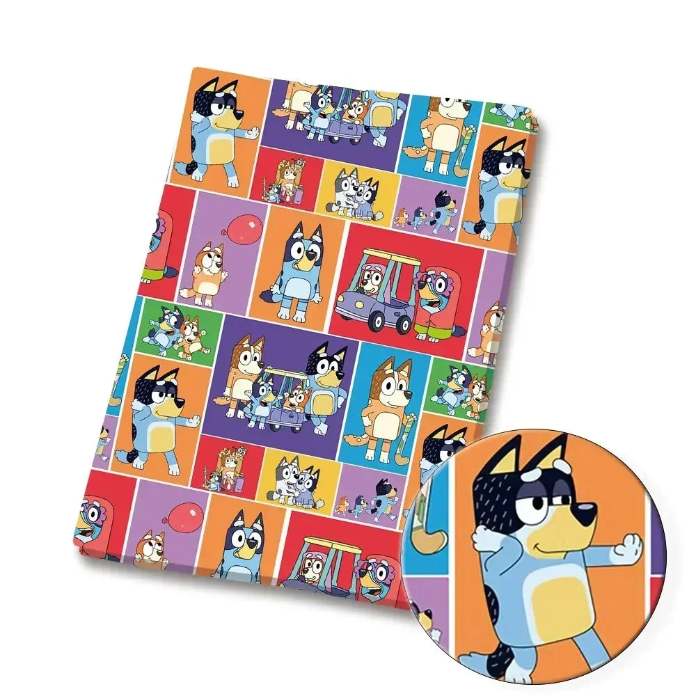 Bluey Fabric 140x50CM 漫画コットン生地 パッチワーク ティッシュ 子供用 ホームテキスタイル 裁縫 人形 ドレス カーテン ポリエステルコットン生地