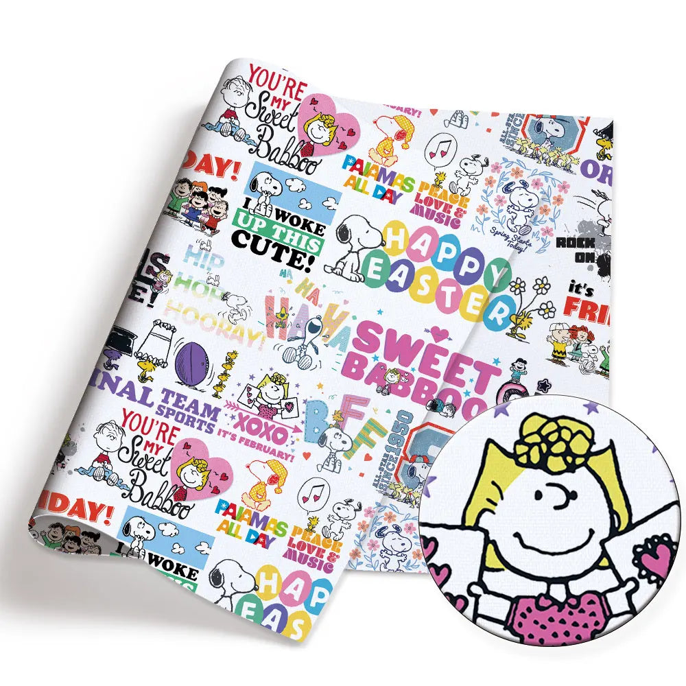 スヌーピー 漫画生地 人気 DIY 140*50cm ハンドメイド 裁縫 パッチワーク キルティング ベビードレス ホームシート プリント生地 生地 裁縫 子供用生地