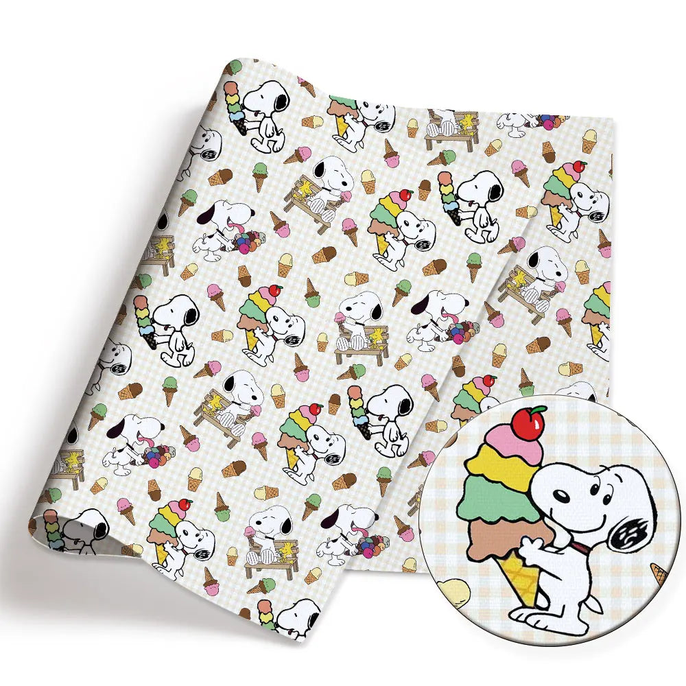 Snoopy-Cartoon-Stoff, heiß, DIY, 140 x 50 cm, handgefertigt, Nähen, Patchwork, Quilten, Babykleid, Heimtuch, bedruckter Stoff, Stoff zum Nähen, Kinderstoff 