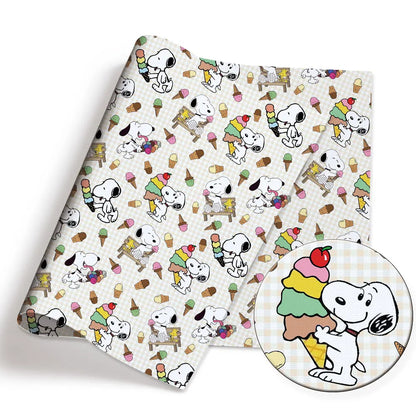 Snoopy-Cartoon-Stoff, heiß, DIY, 140 x 50 cm, handgefertigt, Nähen, Patchwork, Quilten, Babykleid, Heimtuch, bedruckter Stoff, Stoff zum Nähen, Kinderstoff 