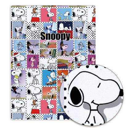Snoopy-Cartoon-Stoff, heiß, DIY, 140 x 50 cm, handgefertigt, Nähen, Patchwork, Quilten, Babykleid, Heimtuch, bedruckter Stoff, Stoff zum Nähen, Kinderstoff 