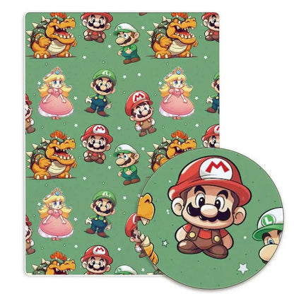 Mario Cartoon Stoff Heißer DIY140 * 50cm Handgemachte Nähen Patchwork Quilten Baby Kleid Hause Blatt Gedruckt Stoff Stoff Nähen Kinder stoff 