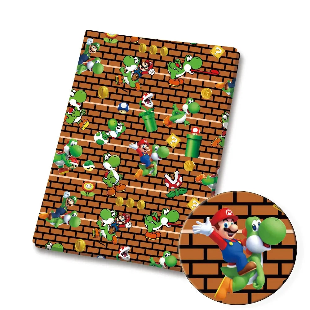 マリオ漫画生地 人気 DIY 140*50cm ハンドメイド 裁縫 パッチワーク キルティング ベビードレス ホームシート プリント生地 生地 裁縫 子供用生地