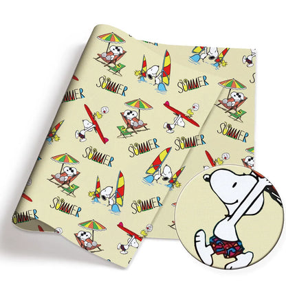 Snoopy-Cartoon-Stoff, heiß, DIY, 140 x 50 cm, handgefertigt, Nähen, Patchwork, Quilten, Babykleid, Heimtuch, bedruckter Stoff, Stoff zum Nähen, Kinderstoff 