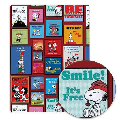 Snoopy-Cartoon-Stoff, heiß, DIY, 140 x 50 cm, handgefertigt, Nähen, Patchwork, Quilten, Babykleid, Heimtuch, bedruckter Stoff, Stoff zum Nähen, Kinderstoff 