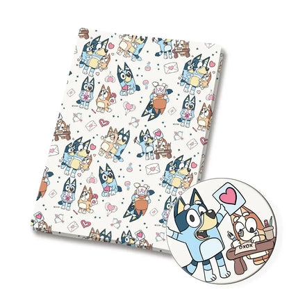 Bluey Fabric 140x50CM 漫画コットン生地 パッチワーク ティッシュ 子供用 ホームテキスタイル 裁縫 人形 ドレス カーテン ポリエステルコットン生地