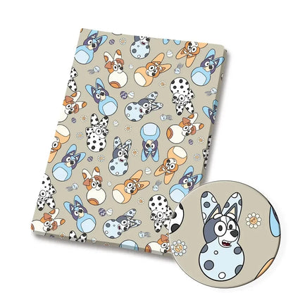 Bluey Fabric 140x50CM 漫画コットン生地 パッチワーク ティッシュ 子供用 ホームテキスタイル 裁縫 人形 ドレス カーテン ポリエステルコットン生地