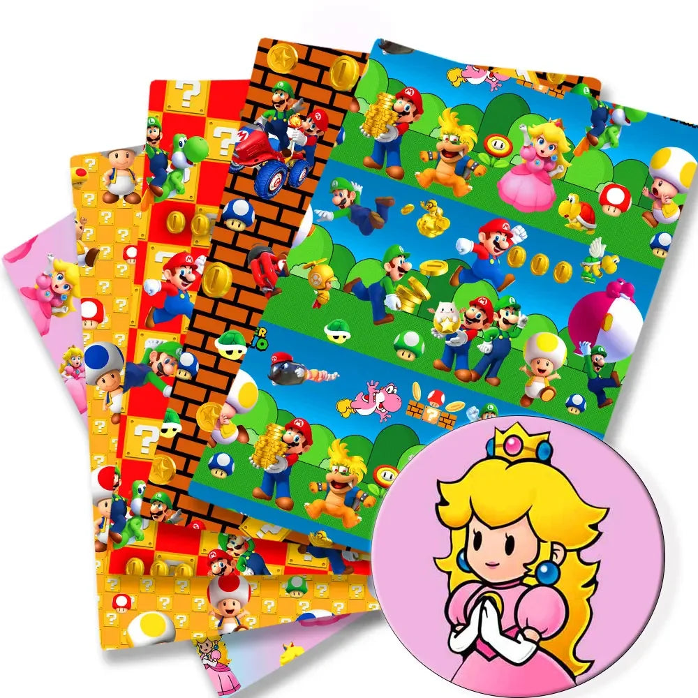 マリオ漫画生地 人気 DIY 140*50cm ハンドメイド 裁縫 パッチワーク キルティング ベビードレス ホームシート プリント生地 生地 裁縫 子供用生地