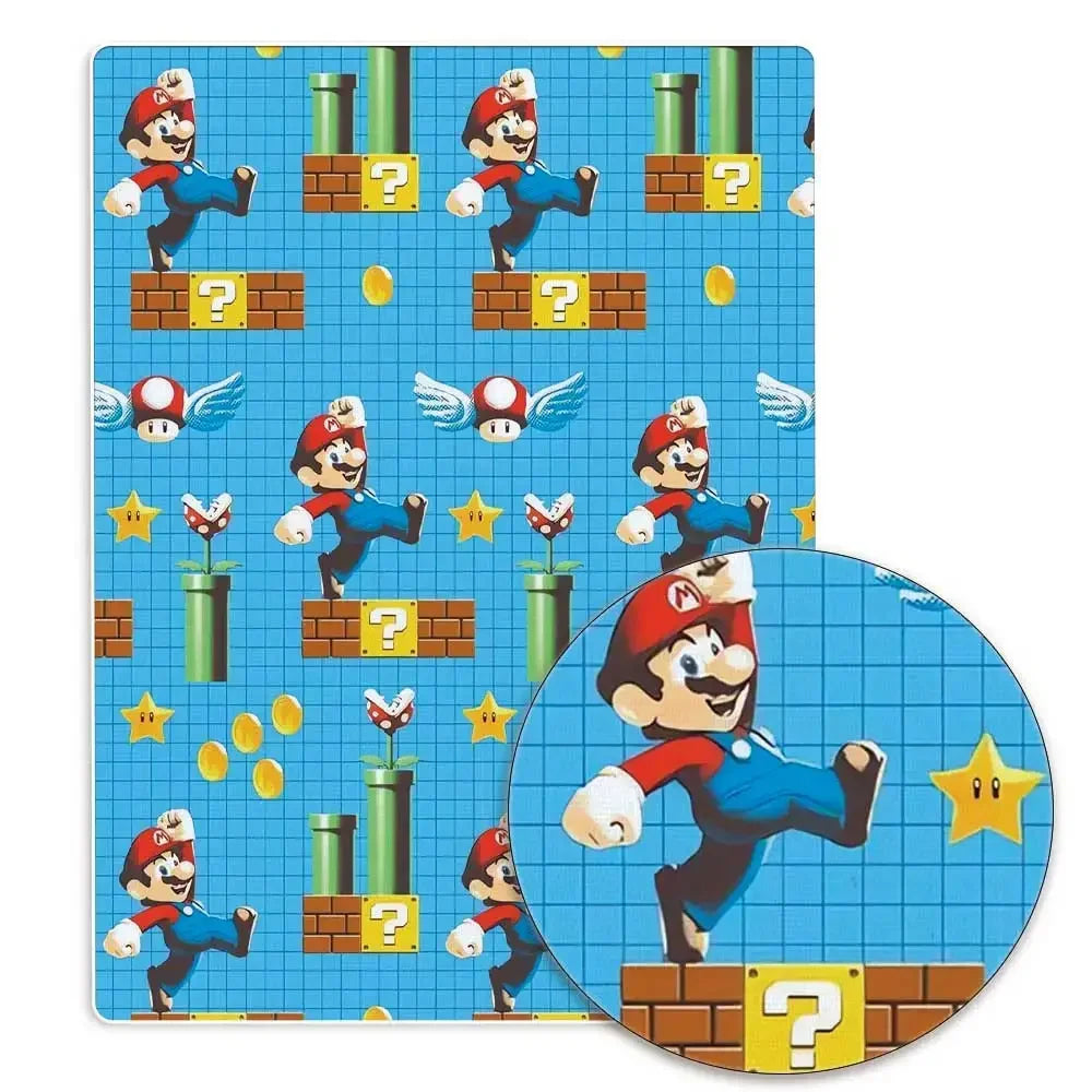 マリオ漫画生地 人気 DIY 140*50cm ハンドメイド 裁縫 パッチワーク キルティング ベビードレス ホームシート プリント生地 生地 裁縫 子供用生地