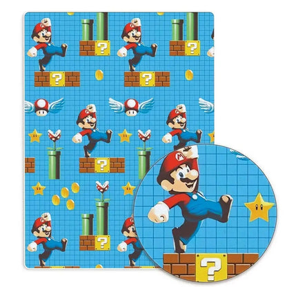 マリオ漫画生地 人気 DIY 140*50cm ハンドメイド 裁縫 パッチワーク キルティング ベビードレス ホームシート プリント生地 生地 裁縫 子供用生地