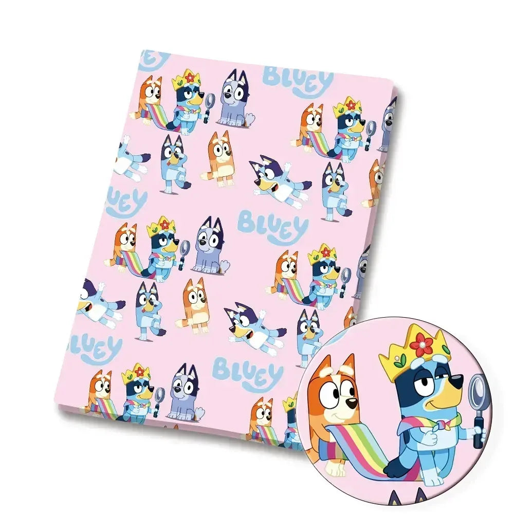 Bluey Fabric 140x50CM 漫画コットン生地 パッチワーク ティッシュ 子供用 ホームテキスタイル 裁縫 人形 ドレス カーテン ポリエステルコットン生地