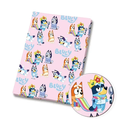 Bluey Fabric 140x50CM 漫画コットン生地 パッチワーク ティッシュ 子供用 ホームテキスタイル 裁縫 人形 ドレス カーテン ポリエステルコットン生地