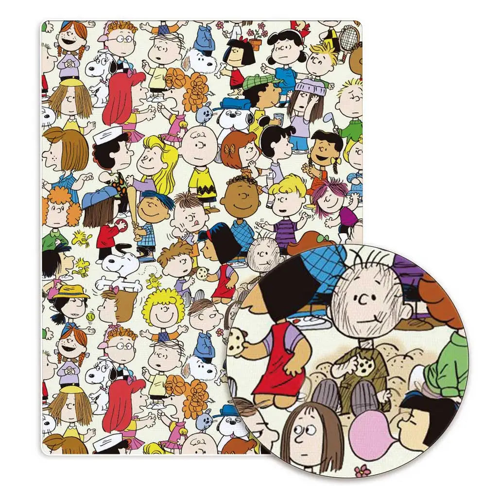 Snoopy-Cartoon-Stoff, heiß, DIY, 140 x 50 cm, handgefertigt, Nähen, Patchwork, Quilten, Babykleid, Heimtuch, bedruckter Stoff, Stoff zum Nähen, Kinderstoff 