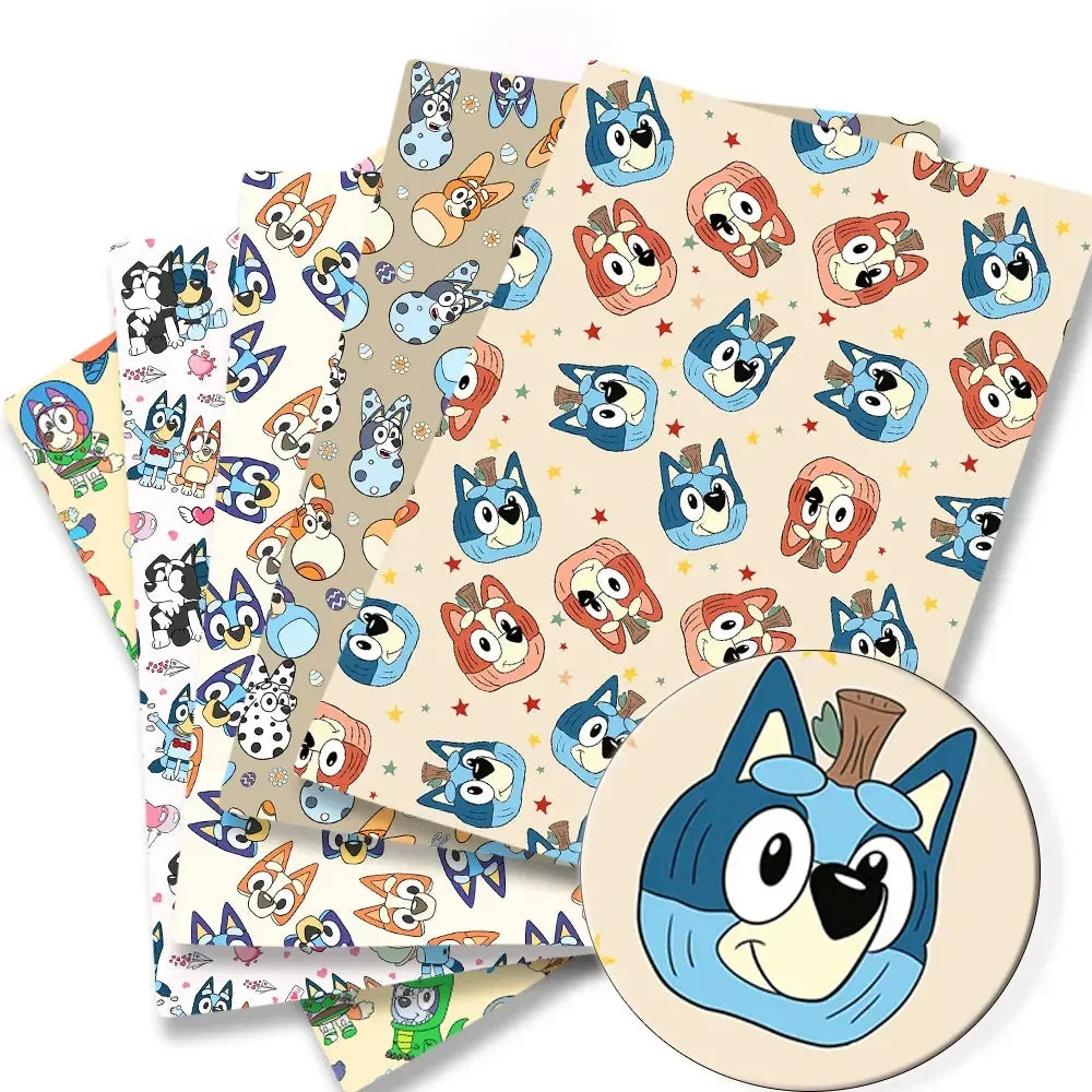 Bluey Fabric 140x50CM 漫画コットン生地 パッチワーク ティッシュ 子供用 ホームテキスタイル 裁縫 人形 ドレス カーテン ポリエステルコットン生地
