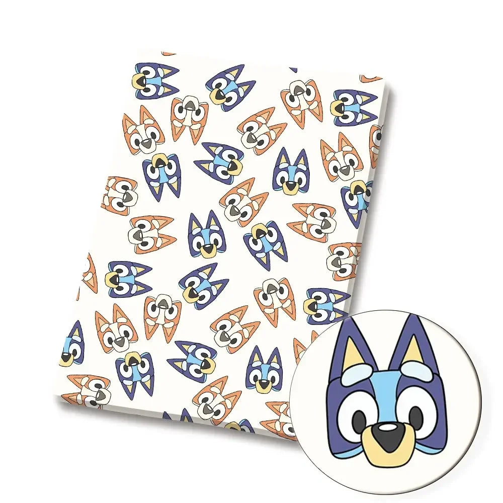Bluey Fabric 140x50CM 漫画コットン生地 パッチワーク ティッシュ 子供用 ホームテキスタイル 裁縫 人形 ドレス カーテン ポリエステルコットン生地