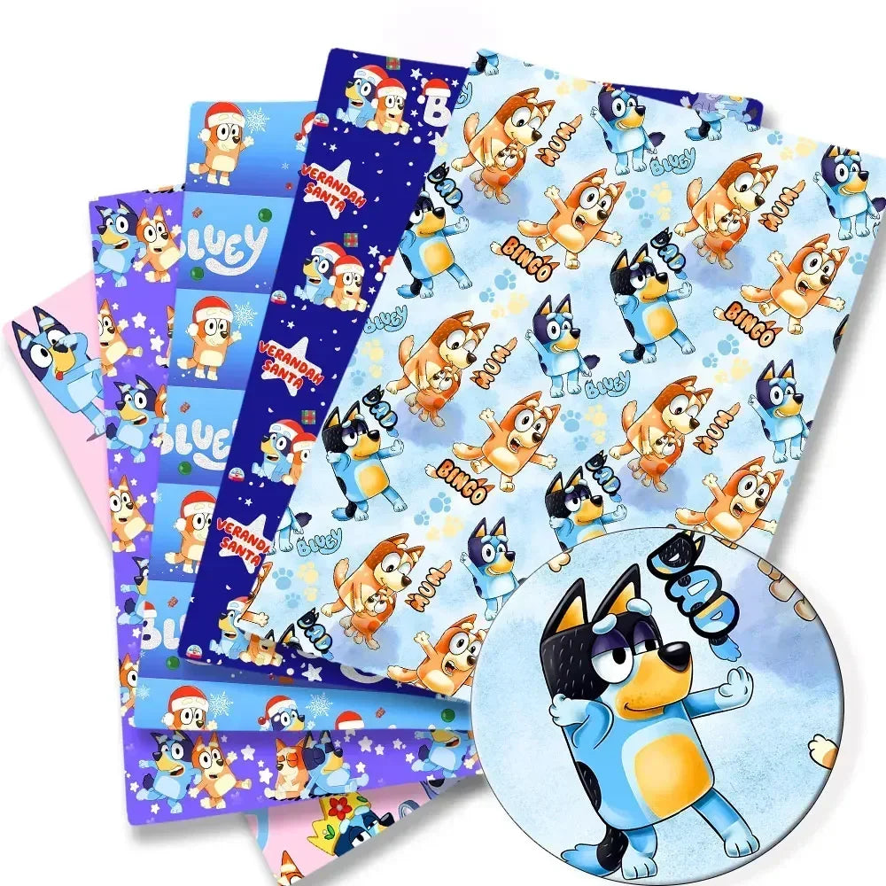 Bluey Fabric 140x50CM 漫画コットン生地 パッチワーク ティッシュ 子供用 ホームテキスタイル 裁縫 人形 ドレス カーテン ポリエステルコットン生地