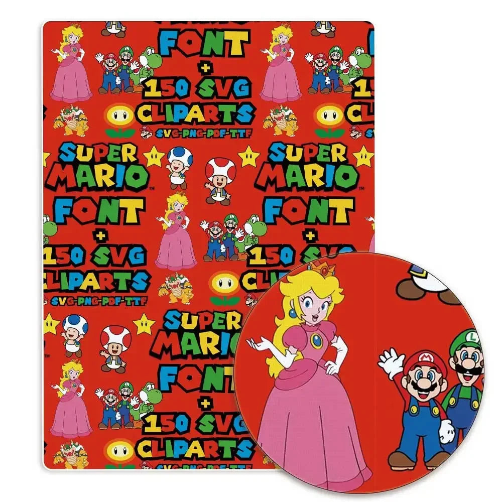 マリオ漫画生地 人気 DIY 140*50cm ハンドメイド 裁縫 パッチワーク キルティング ベビードレス ホームシート プリント生地 生地 裁縫 子供用生地