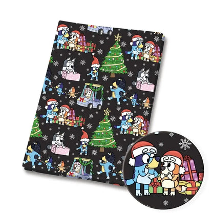 Bluey Fabric 140x50CM 漫画コットン生地 パッチワーク ティッシュ 子供用 ホームテキスタイル 裁縫 人形 ドレス カーテン ポリエステルコットン生地