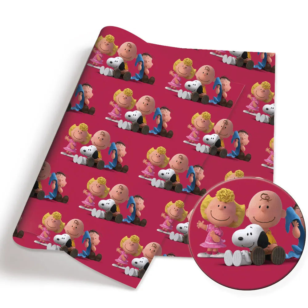 Snoopy-Cartoon-Stoff, heiß, DIY, 140 x 50 cm, handgefertigt, Nähen, Patchwork, Quilten, Babykleid, Heimtuch, bedruckter Stoff, Stoff zum Nähen, Kinderstoff 