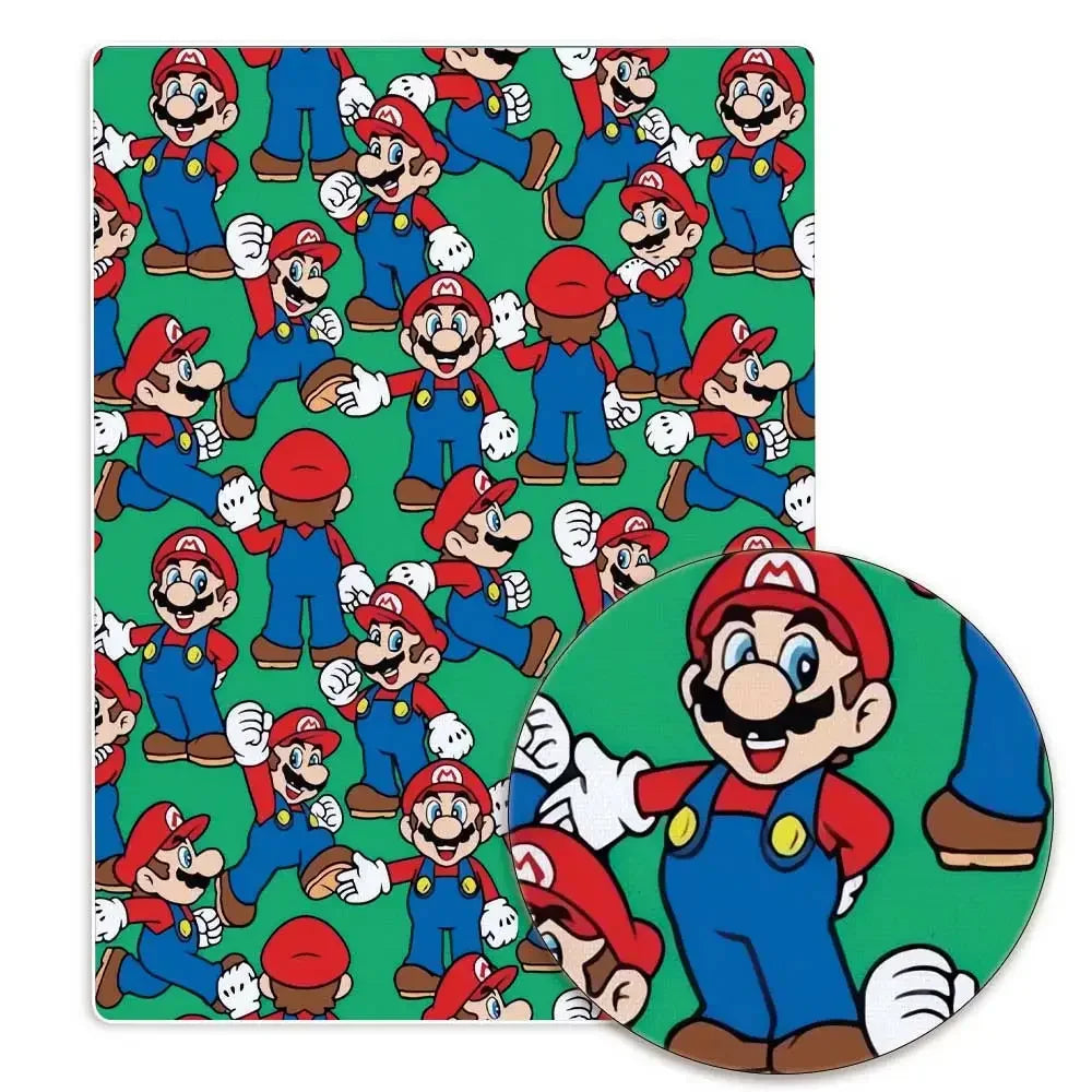 マリオ漫画生地 人気 DIY 140*50cm ハンドメイド 裁縫 パッチワーク キルティング ベビードレス ホームシート プリント生地 生地 裁縫 子供用生地