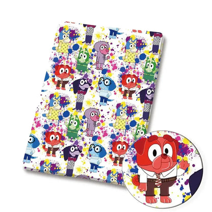 Bluey Fabric 140x50CM 漫画コットン生地 パッチワーク ティッシュ 子供用 ホームテキスタイル 裁縫 人形 ドレス カーテン ポリエステルコットン生地