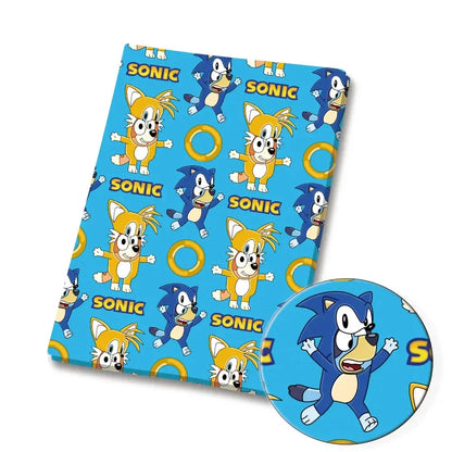 Bluey Fabric 140x50CM 漫画コットン生地 パッチワーク ティッシュ 子供用 ホームテキスタイル 裁縫 人形 ドレス カーテン ポリエステルコットン生地