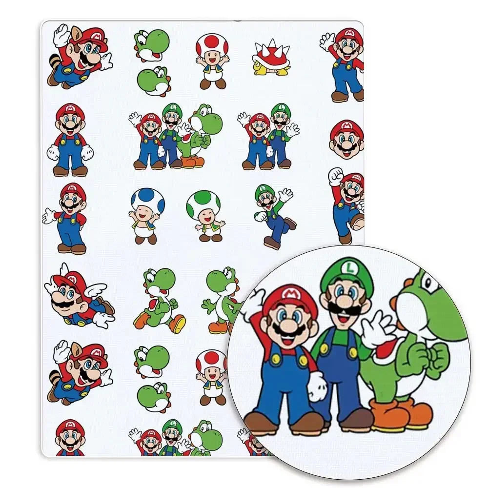 マリオ漫画生地 人気 DIY 140*50cm ハンドメイド 裁縫 パッチワーク キルティング ベビードレス ホームシート プリント生地 生地 裁縫 子供用生地