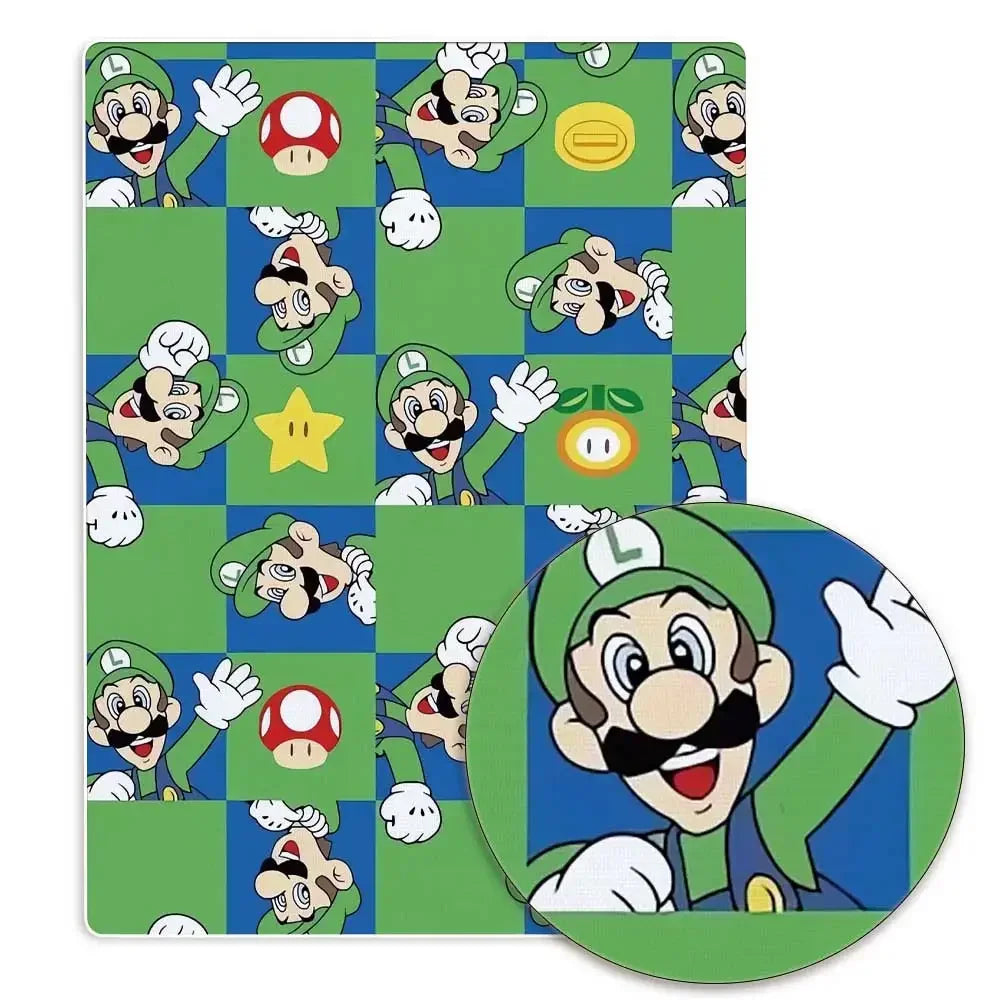 マリオ漫画生地 人気 DIY 140*50cm ハンドメイド 裁縫 パッチワーク キルティング ベビードレス ホームシート プリント生地 生地 裁縫 子供用生地