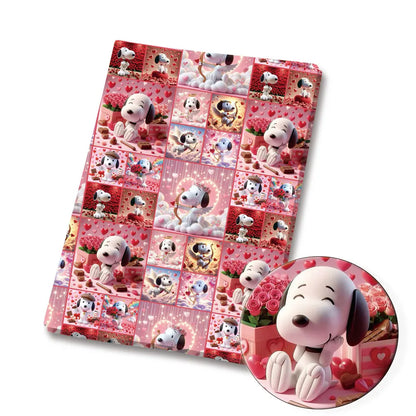 Snoopy-Cartoon-Stoff, heiß, DIY, 140 x 50 cm, handgefertigt, Nähen, Patchwork, Quilten, Babykleid, Heimtuch, bedruckter Stoff, Stoff zum Nähen, Kinderstoff 