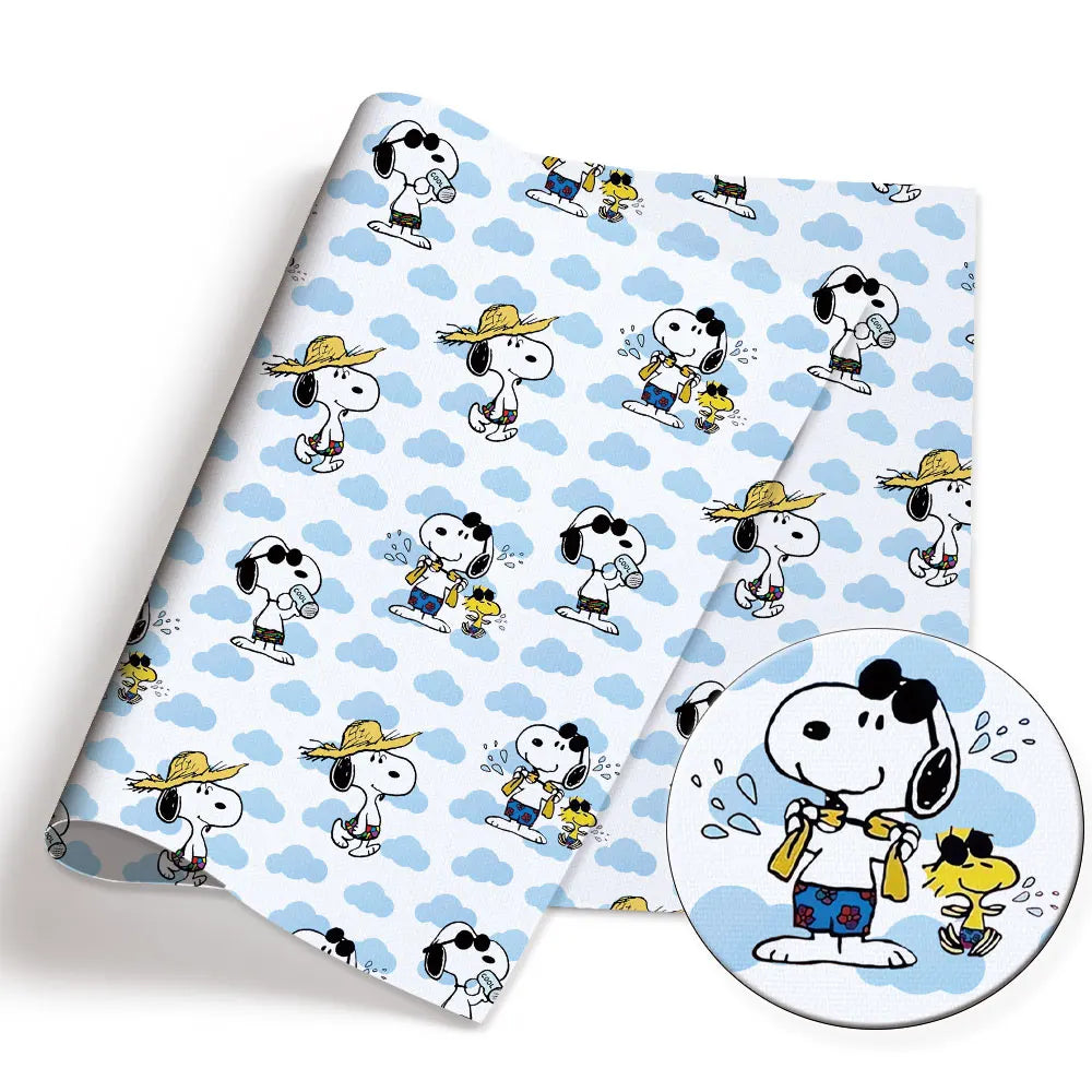 Snoopy-Cartoon-Stoff, heiß, DIY, 140 x 50 cm, handgefertigt, Nähen, Patchwork, Quilten, Babykleid, Heimtuch, bedruckter Stoff, Stoff zum Nähen, Kinderstoff 