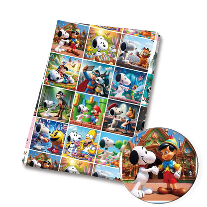 Snoopy-Cartoon-Stoff, heiß, DIY, 140 x 50 cm, handgefertigt, Nähen, Patchwork, Quilten, Babykleid, Heimtuch, bedruckter Stoff, Stoff zum Nähen, Kinderstoff 