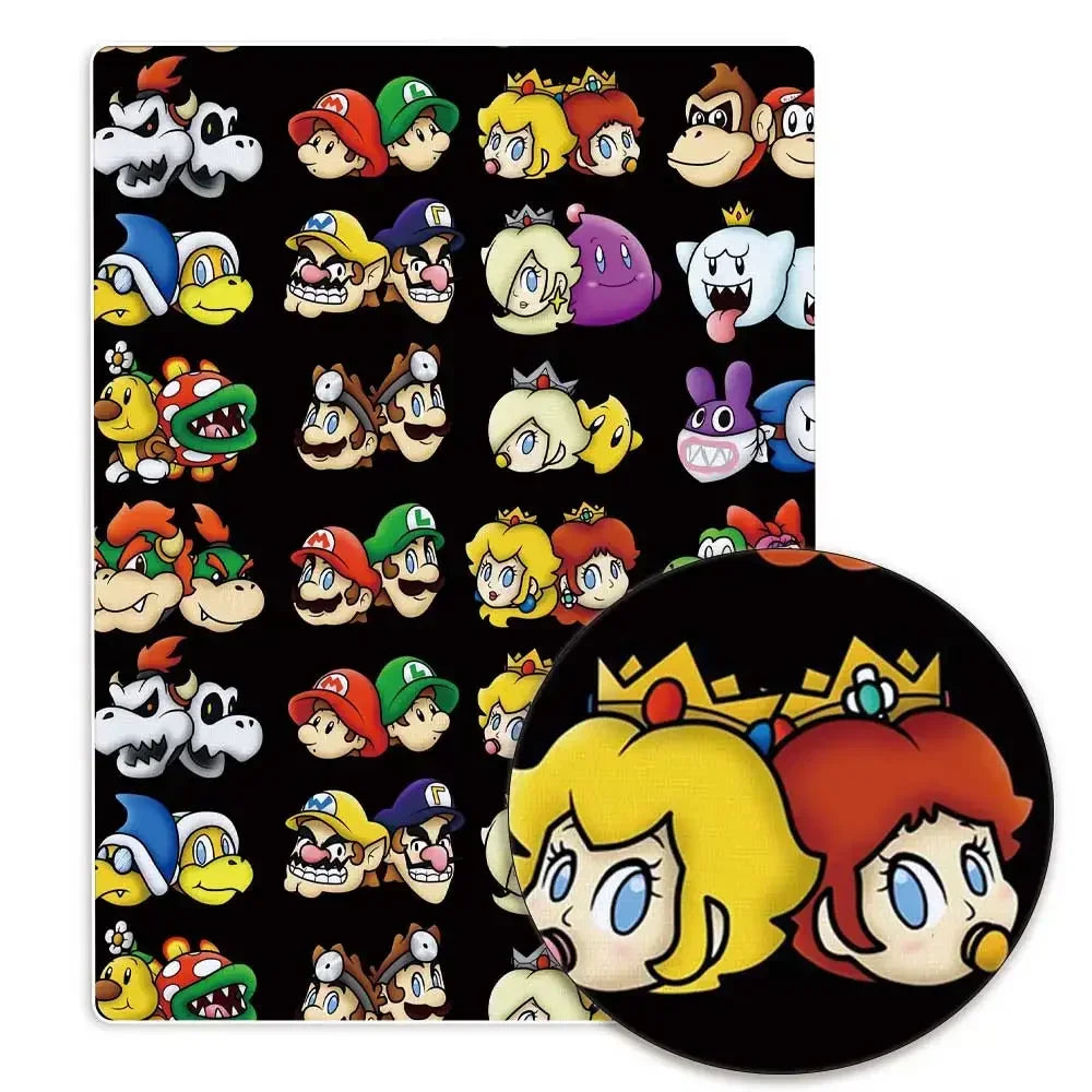マリオ漫画生地 人気 DIY 140*50cm ハンドメイド 裁縫 パッチワーク キルティング ベビードレス ホームシート プリント生地 生地 裁縫 子供用生地