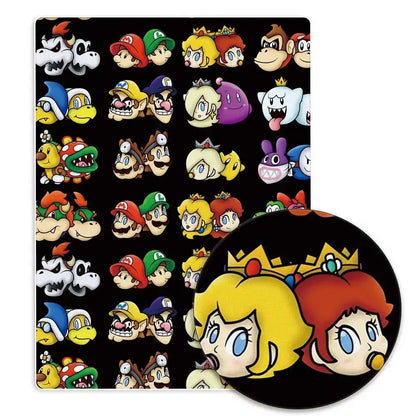 マリオ漫画生地 人気 DIY 140*50cm ハンドメイド 裁縫 パッチワーク キルティング ベビードレス ホームシート プリント生地 生地 裁縫 子供用生地