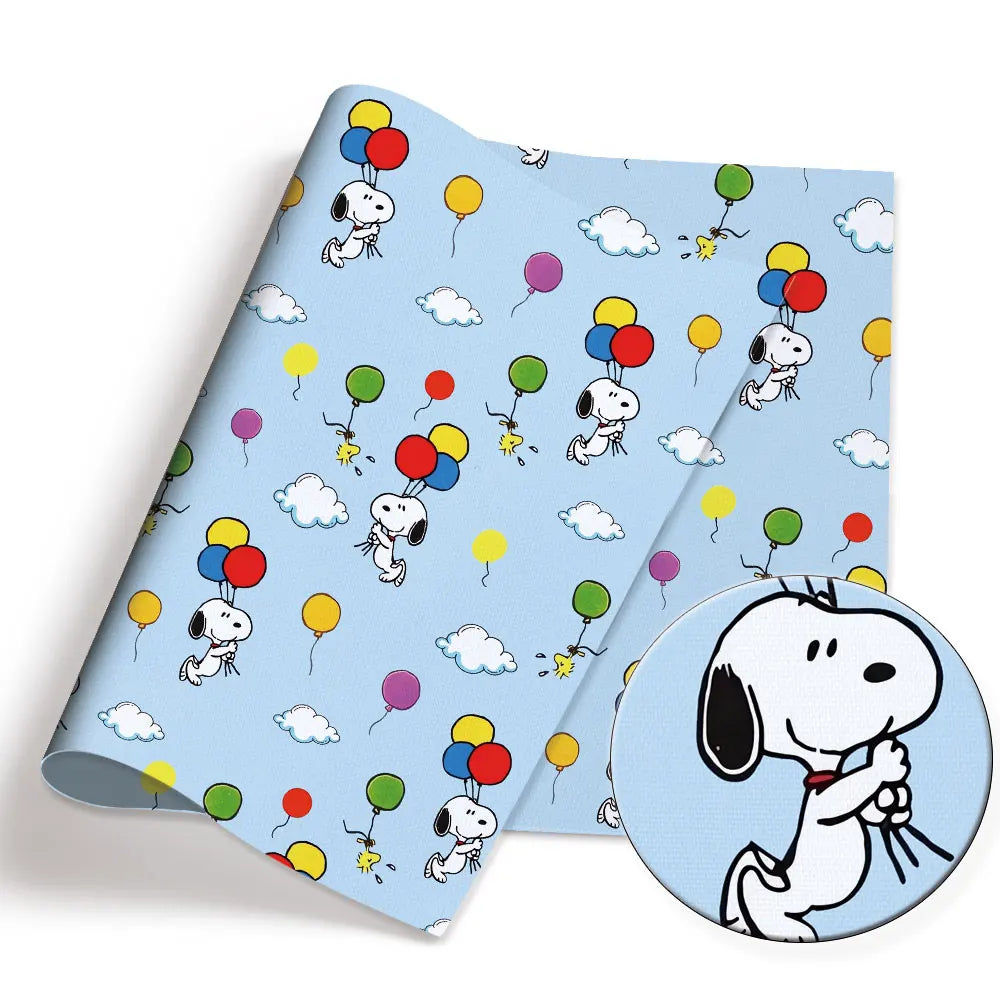 Snoopy-Cartoon-Stoff, heiß, DIY, 140 x 50 cm, handgefertigt, Nähen, Patchwork, Quilten, Babykleid, Heimtuch, bedruckter Stoff, Stoff zum Nähen, Kinderstoff 