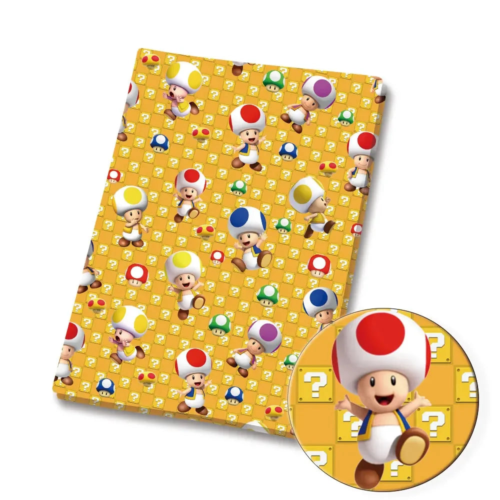 マリオ漫画生地 人気 DIY 140*50cm ハンドメイド 裁縫 パッチワーク キルティング ベビードレス ホームシート プリント生地 生地 裁縫 子供用生地