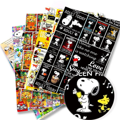 Snoopy-Cartoon-Stoff, heiß, DIY, 140 x 50 cm, handgefertigt, Nähen, Patchwork, Quilten, Babykleid, Heimtuch, bedruckter Stoff, Stoff zum Nähen, Kinderstoff 